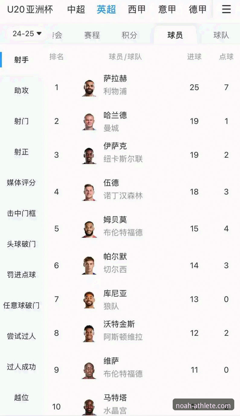 诺亚体育登录入口手机版 哲凯赖什20球里程碑使用指南:在诺亚体育平台追踪英超射手榜新星